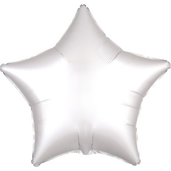 Balon foliowy satynowa gwiazda biała 43cm