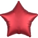Balon foliowy satynowy gwiazda czerwona 43cm