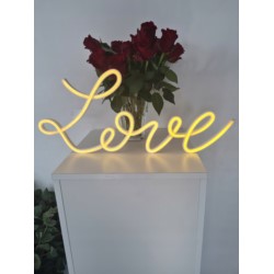 Neon LED - Love, biały, 61x27,4 cm