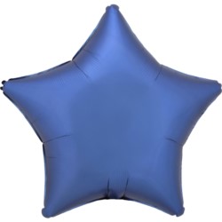 Balon foliowy gwiazda Silk Lustre Azure Niebiesk