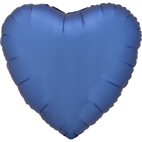Balon foliowy serce Silk Lustre Azure Niebiesk