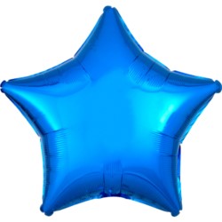Balon foliowy gwiazda niebieska 43cm