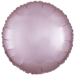 Balon foliow okrągły Silk Lustre Pastel Różowy
