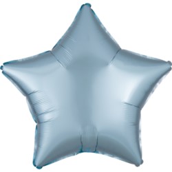 Balon foliowy gwiazda Silk Lustre Pastel Niebiesk