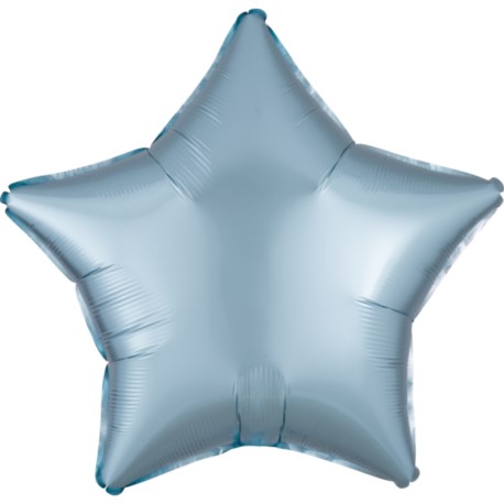 Balon foliowy gwiazda Silk Lustre Pastel Niebiesk