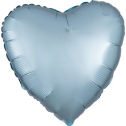Balon foliowy serce Silk Lustre Pastel Niebiesk
