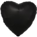 Balon foliowy serce Silk Lustre Black 43cm
