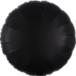 Balon foliowy okrągły Silk Lustre Black 43cm