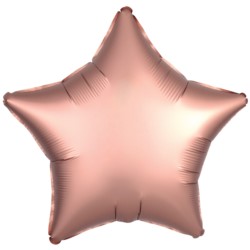 Balon foliowy gwiazda Silk Lustre Rose Copper 43cm