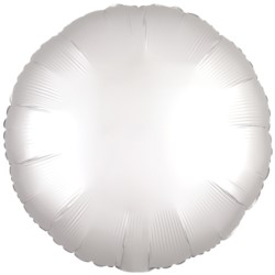 Balon foliowy okrągły Silk Lustre White 43cm