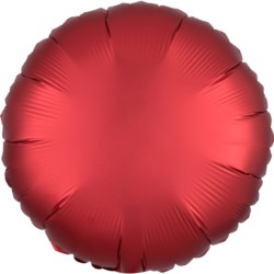 Balon foliowy okrągły Silk Lustre Dark Czerwony