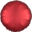 Balon foliowy okrągły Silk Lustre Dark Czerwony