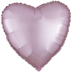 Balon foliow serce Silk Lustre Pastel Różowy
