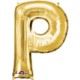 Balon foliowy litera "P" 60x81 cm - złoty