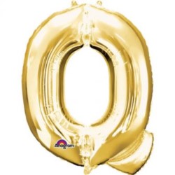 Balon foliowy litera "Q" 60x81 cm - złoty