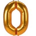 Balon Cyfra Jumbo 78cm x 134cm "0" złota