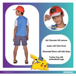 Kostium dla dzieci Pokemon Ash 4 - 6 lat