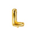 Balon foliowy Litera "L", 35cm, złoty