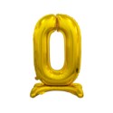 Balon foliowy B&C Cyfra stojąca 0, złota, 74 cm