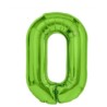 Balon foliowy zielona cyfra "0" 100cm