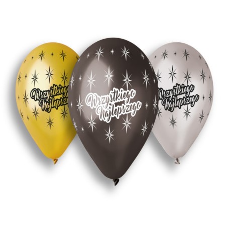 Balony Premium Hel Wszystkiego Najlepszego, 13 cal