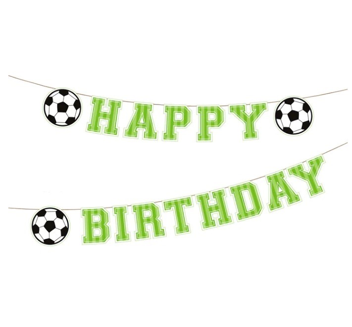 Baner Happy Birthday Football 250x16,4cm