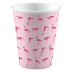 Kubki Flamingo Paradise papier 250 ml / 8szt.