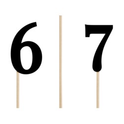 Numery na stół, czarny, 24-26cm