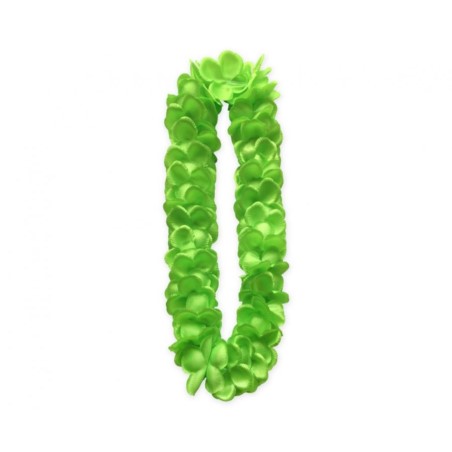 Naszyjnik hawajski satynowy, zielony