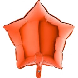 Balon Grabo 18'' Gładki Gwiazdka Pomarańczowa