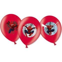 Balony lateksowe Spider Man 6szt. 27,5 cm/11''