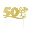 Toppery na tort 50 urodziny złoty