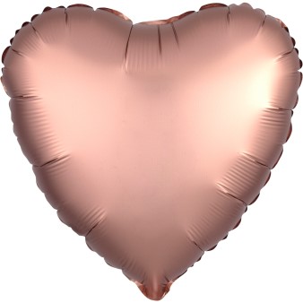 Balon foliowy satynowy serce zł-róż 43cm