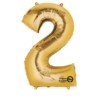 Balon foliowy Cyfra "2" - złota 50x88 cm