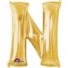Balon foliowy litera "N" 60 cmx81 cm - złoty