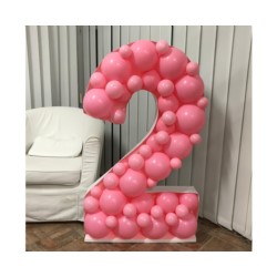 Szablon do wypełniania balonami - Cyfra 2