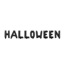 Balon foliowy Halloween, 280x46 cm, czarny