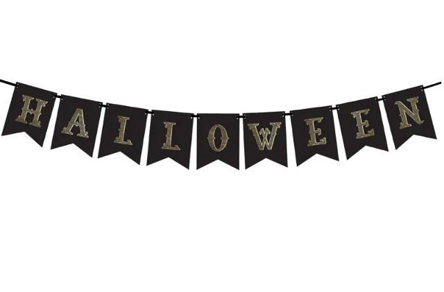 Baner Halloween, czarny, 20x175cm