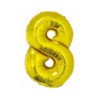 Balon foliowy Smart, Cyfra 8, złota, 76 cm