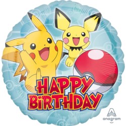 Balon foliowy Standard "Pokemon HBD" 43cm