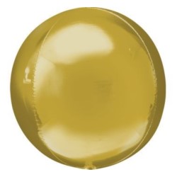 Balon, foliowy 15" ORBZ - kula złota
