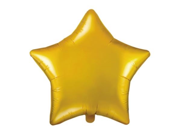 Balon foliowy Gwiazdka, 48cm, złoty 1 szt.