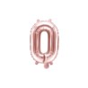 Balon foliowy Litera "O", 35cm, różowe złoto
