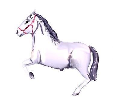 Balon, foliowy 24" FX - "Konie w galopie" (białe)