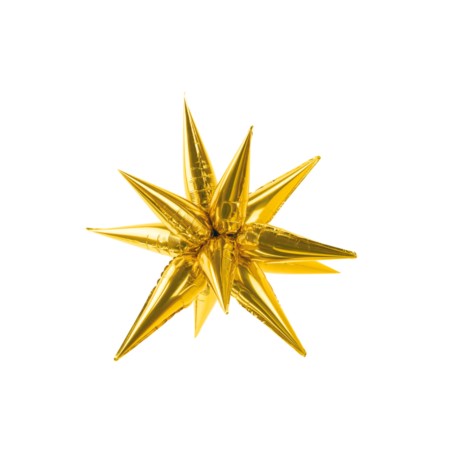 Balon foliowy Gwiazda 3D, 70cm, złoty