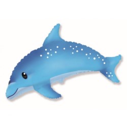 Balon foliowy 24" FX - Słodki Delfin, niebieski