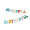 Baner Happy Birthday Auta 250x17cm