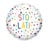 Balon foliowy standard Sto Lat Confetti 43cm