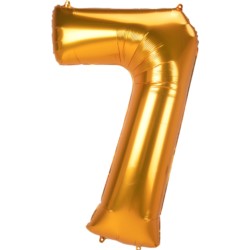Balon Cyfra Jumbo  83cm x 134cm "7" złota