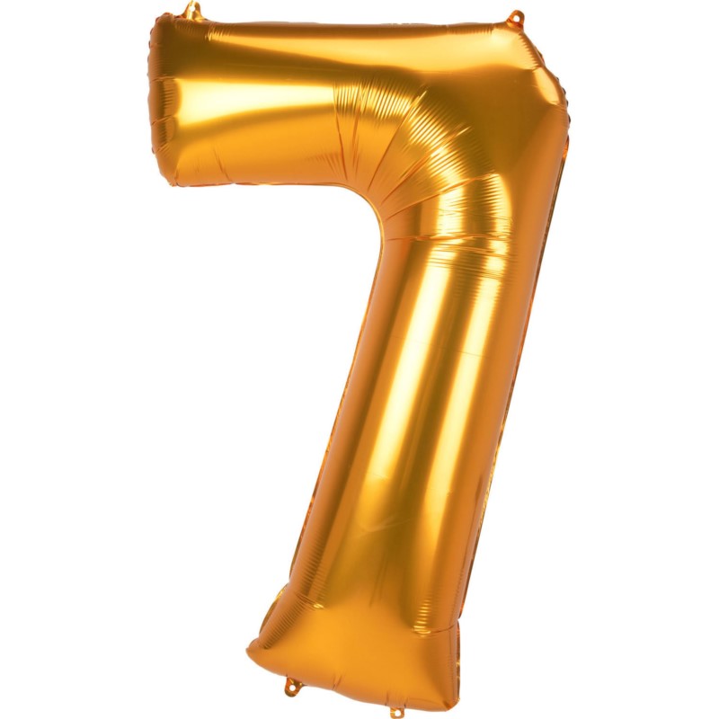 Balon Cyfra Jumbo  83cm x 134cm "7" złota